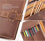 Leather pencil holder