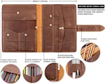 Leather pencil holder
